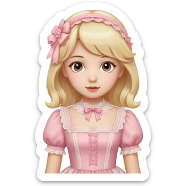 Pink Lolita with blonde hair sticker