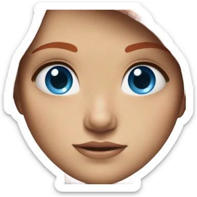 girl with blue eyes posing red hair sticker