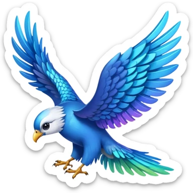 2 blue wings 🪽 left side an md right side sticker