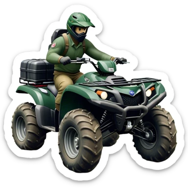 Yamaha Grizzly 700 (2019) – Cinematic-realistic Yamaha Grizzly 700 ATV, its dark green frame tearing through muddy trails. no rider sticker