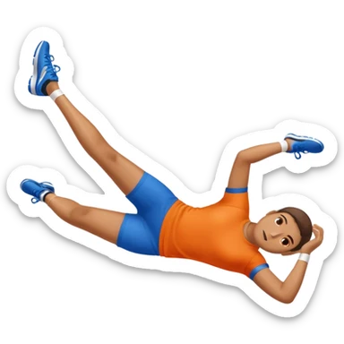 persona estirada suelo con las piernas levantadas deporte sticker