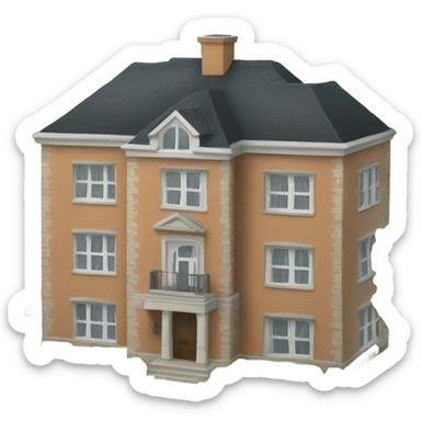 A large house with no roof sticker