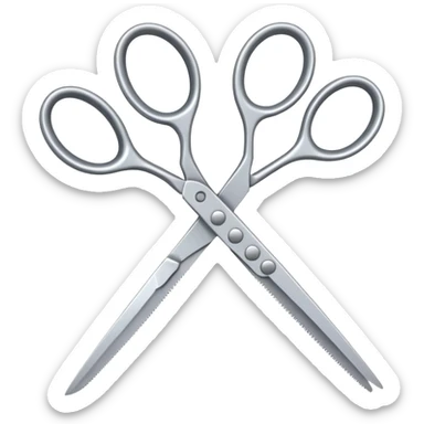 two scissors scissoring sticker