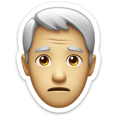 Pleading sad face sticker