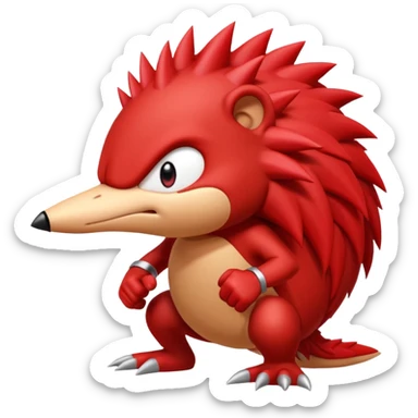 Sonic the hedgehogs friend knuckles sticker