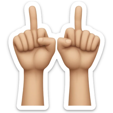 Double thumbs down sticker