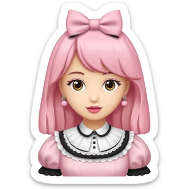 Fiyonklu ve pembe lolita fakat erkek giyisin sticker
