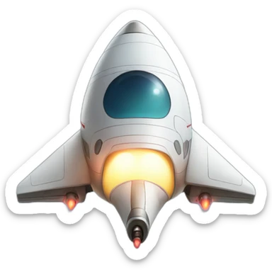 cute spaceship sticker