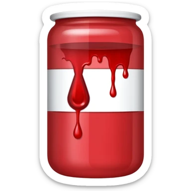 tubo de sangue quase vazio sticker