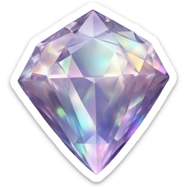 56-carat iridescent diamond crystal cluster sticker
