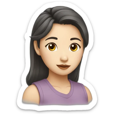 Asian Female Cute Cat ENTJ sticker