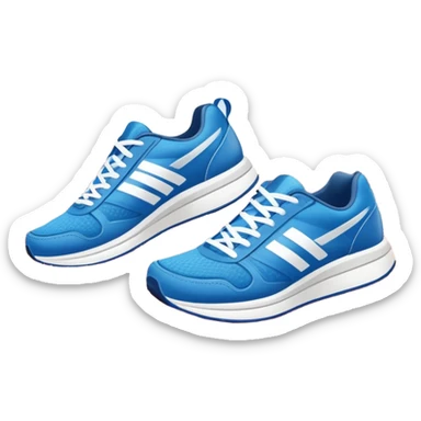 An icon featuring a pair of running shoes in the foreground on a red running track with white lane markings. The background showcases a grand stadium filled with cheering fans, bright floodlights, and a clear blue sky. Transparent background highlights the spirit of professional running. sticker