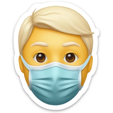 Eu quero um emoji😔 a segurar uma mascara🙂 sticker