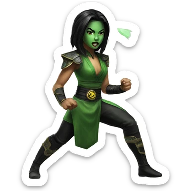 Jade from mortal kombat  sticker