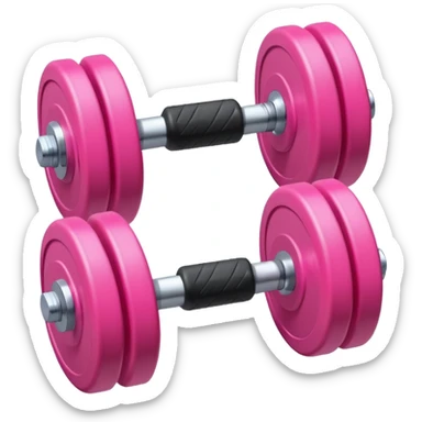 one pink dumbbell, single fitness weight sticker