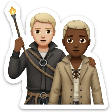 A white guy whipping a slave sticker