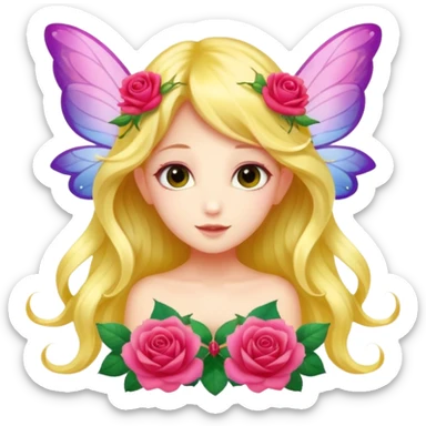 Rose wings,Flower Fairies. sticker