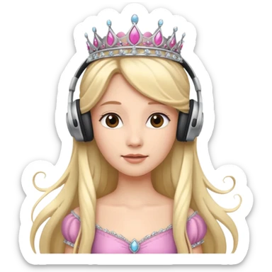 Headphones princess sticker