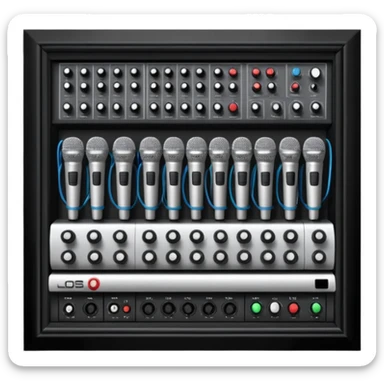 create a series of images for Theatre audio equipment Inventory  sticker