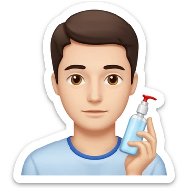 skincare routine man sticker