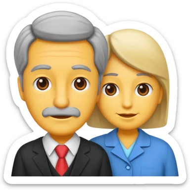 pareja mayor de edad sticker