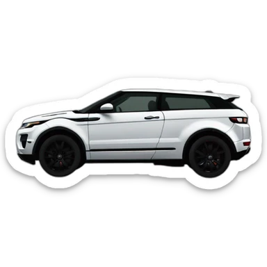 Black Range Rover Evoque sticker
