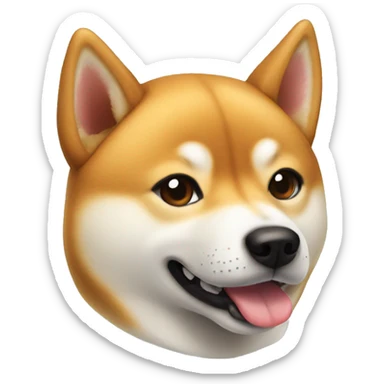 Shiba Inu dog face sticker
