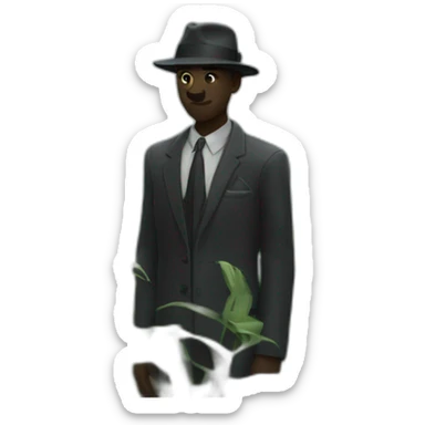 Noir travaillant dans les champs sticker