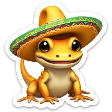 Salamander wearing a sombrero  sticker