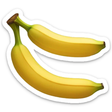 fait moi une banane avec un visage,elle est vivante si possible avec des bras  sticker