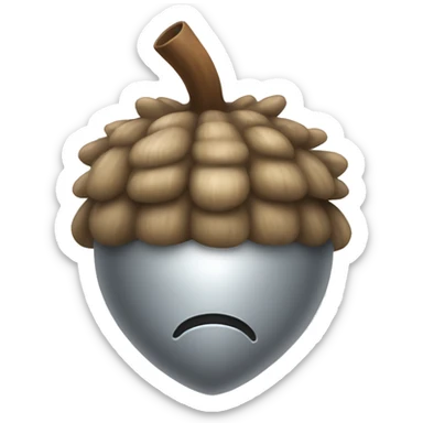 SINGLE, silver acorn sticker