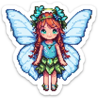 a fairy with butterfly wings sticker