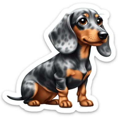 Dapple mini dachshund sticker