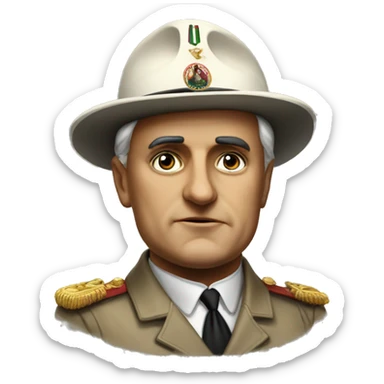 Mussolini He was Prime Minister of Italy  sticker