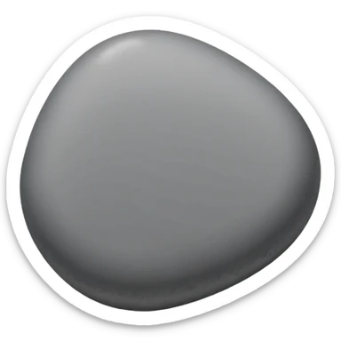 rock emoji, pebble-like sticker