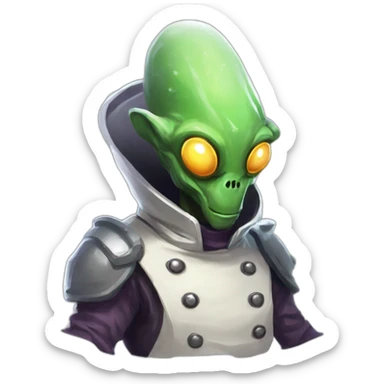 alien chef scifi roguelike rpg style inspired by slay the spire digital art sticker