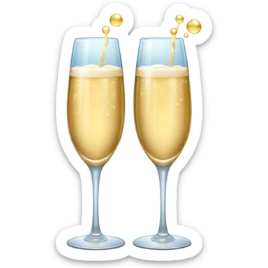 champagne glasses cheers sticker