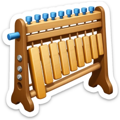wood glockenspiel instrument sticker