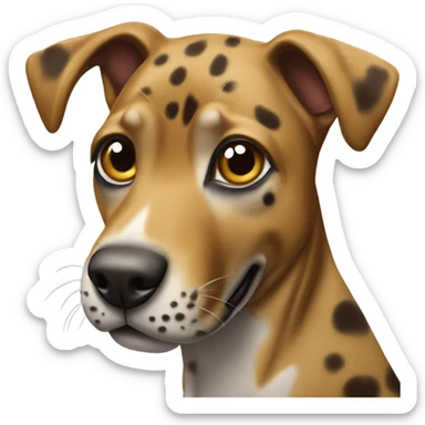 Brown catahoula leopard dog in Costa Rica sticker