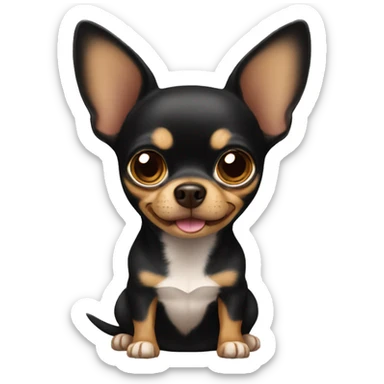 black and brown Chihuahua sticker