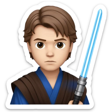 Anakin skywalker avec sabre laser sticker