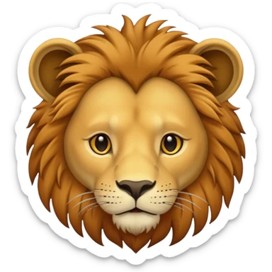 León desnutrido sticker