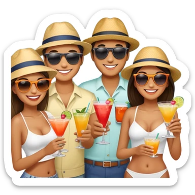 friends by the ocean sticker