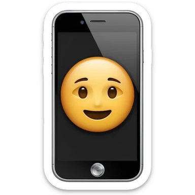 apple style emoji of a smartphone with a notification on screen sticker