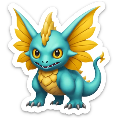 Epic complex detailed aesthetic-scenic-Fakémon-creature sticker