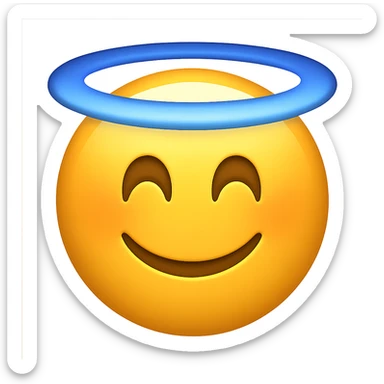 face with halo emoji sticker