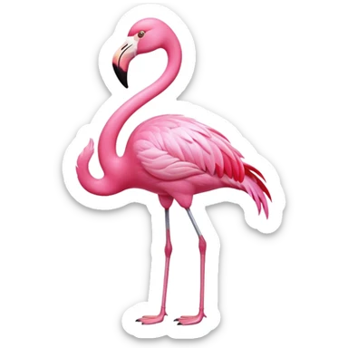 exotic flamingo character, pink feathers, elegant pose, 3D cartoon, mobile game icon style, clean background, no text, no watermark
 sticker