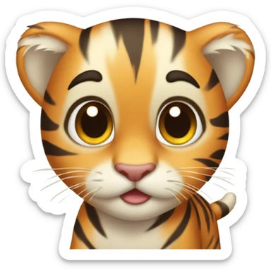 Cutie baby tiger  sticker