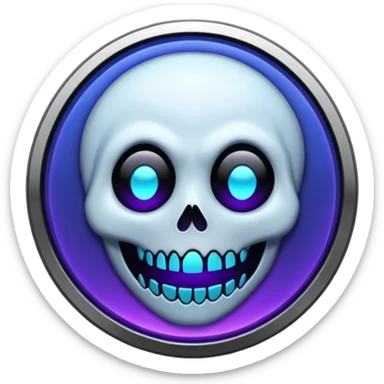 horror spooky spook coin purple blue black white sticker
