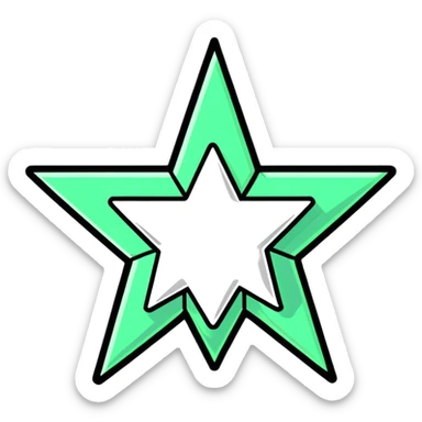 eight-pointed star sticker